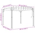 vidaXL Gazebo s lamelovou strechou 3 x 3 x 2,14 m Zelená