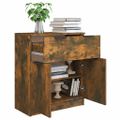 vidaXL Komoda dymový dub 60x30x70 cm spracované drevo