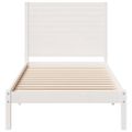 vidaXL Extra dlhá posteľ bez matraca biela 100x220 cm masívne drevo