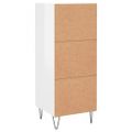 vidaXL Komoda lesklá biela 34,5x34x90 cm spracované drevo