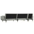 vidaXL Pohovka v tvare L bledosivá 275x140x70 cm zamat