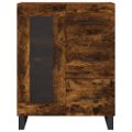 vidaXL Vysoká skrinka dymový dub 69,5x34x180 cm spracované drevo