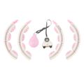 Sada masážny hula hoop HMS HHW06 ružový so závažím a počítadlom a zoštíhľujúceho pásu BR163 plus size