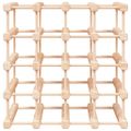 vidaXL Stojan na víno na 20 fliaš 46,5x23x46,5 cm borovicový masív