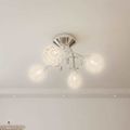 vidaXL Stropná lampa so sklenými tienidlami na 4 LED žiarovky G9