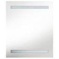 vidaXL LED kúpeľňová zrkadlová skrinka žiarivá biela 50x14x60 cm