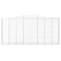 vidaXL Oblúkové gabiónové koše 9 ks 400x50x180/200cm pozink. železo