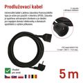 Predlžovací kábel EMOS PC0115R / 5 m / 1 zásuvka / čierny / PVC / 1,5 mm2