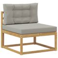 vidaXL Záhradná súprava gaučov 9 ks Biela a svetlosivá