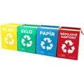 Tašky na triedený odpad SORT EASY 4 CARTON, 30x30x40cm, 4x36l, 4ks SIXTOL