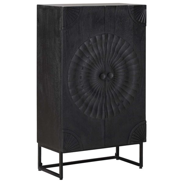 vidaXL Highboard Čierny 55 x 30 x 95 cm