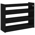 vidaXL Regál na topánky čierny 80x25x62 cm spracované drevo