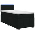 vidaXL Posteľ boxspring s matracom Čierna 90 x 190 cm Látka