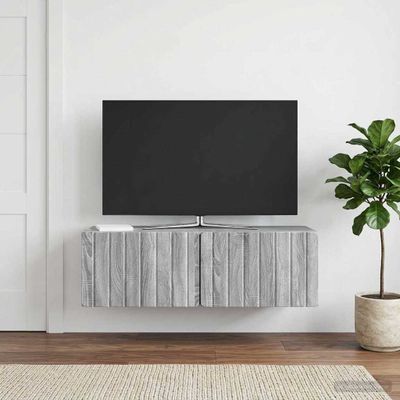 vidaXL Nástenná TV skrinka 98 x 41 x 30 cm Sivý Sonoma