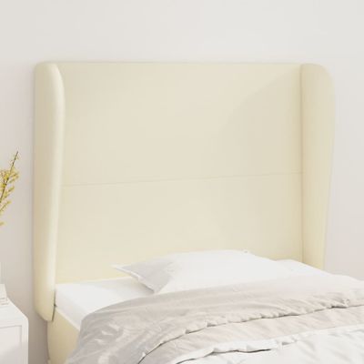 vidaXL Čelo postele so záhybmi krémové 83x23x118/128 cm umelá koža