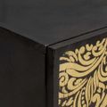 vidaXL Servírovacia skriňa Čierna 60 x 33 x 75 cm Masívne mango drevo