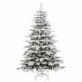 vidaXL Umelý výklopný vianočný stromček so snehovými vločkami 210 cm