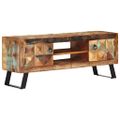 vidaXL TV skrinka 112x30x45 cm masívne recyklované drevo