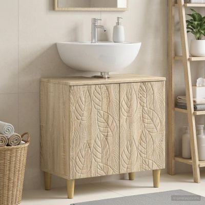 vidaXL Kúpeľňová skrinka pod umývadlo DELFT Dub sonoma