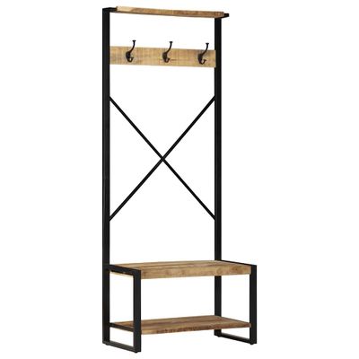 vidaXL Stojan na šaty 80x40x190 cm Masívne hrubé drevo Mango