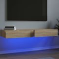 vidaXL TV skrinky s LED svetlami 2 ks dub sonoma 60x35x15,5 cm