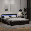 vidaXL Hydraulický posteľný rám+úložný priestor, LED, 180x200 cm