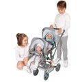 DeCuevas 90877 Skladací kočík pre dvojčatá bábiky s batôžkom CITY X - 91 cm