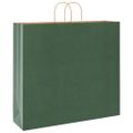 vidaXL Papierové tašky 250 ks s rúčkami, zelené, 54x15x49 cm