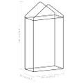 vidaXL Skleník s oceľovým rámom 1x0,5x1,9 m 0,5 m²