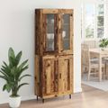 vidaXL Highboard 2 ks Staré drevo 69,5 x 34 x 180 cm Kompozitné drevo