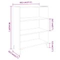 vidaXL Komoda dymový dub 69,5x32,5x90 cm spracované drevo