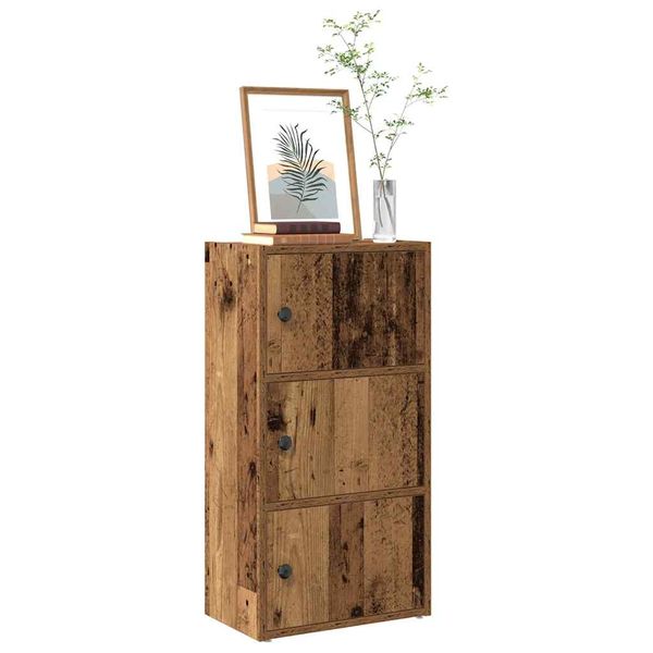 vidaXL Knižnica staré drevo 40x24x77 cm kompozitné drevo