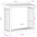 vidaXL Regál na palivové drevo 114 x 46 x 101 cm PP Antracitová