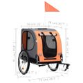 vidaXL Vozík za bicykel pre psa, oranžovo sivý