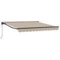 vidaXL Rám markízy Béžová 300 x 250 cm Polyester s PU povrchom