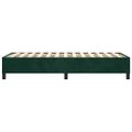vidaXL Posteľný rám s boxspringom tmavozelený 90x200 cm zamat