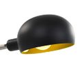 vidaXL Stojanová lampa čierna a zlatá 200 cm 5 x E14