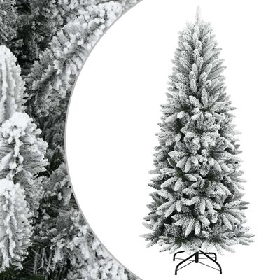 vidaXL Zasnežený umelý vianočný stromček 120 cm PVC a PE
