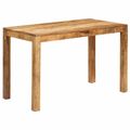 vidaXL Jedálenský stôl Hnedá 60 x 120 x 76 cm Masívne mango drevo