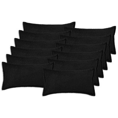 vidaXL Poťah na podložku 12 pcs HOUTEN Čierna 40 x 80 cm Bouclé