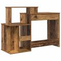 vidaXL Stôl Staré drevo 120,5 x 44 x 88,5 cm Kompozitné drevo