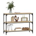 vidaXL Knižnica dub sonoma 100x33x70,5 cm spracované drevo a oceľ