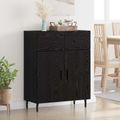 vidaXL Servírovacia skriňa Čierny dub 69,5 x 34 x 90 cm