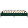 vidaXL Posteľný rám s boxspringom tmavozelený 140x200 cm zamat