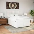 vidaXL Boxspring posteľ s matracom biela 140x200 cm umelá koža