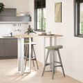 vidaXL Nohy barového stola v tvare T, 2 ks, biele, 40x35x(110-111) cm, oceľové