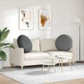 vidaXL Vankúše na sedenie 2 ks Látka Tmavosivá Ø80 x 29 cm