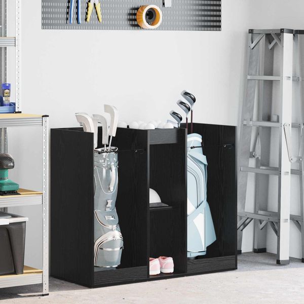 vidaXL Golfová skriňa Jednofarebný Čierny dub 102 x 45 x 85,5 cm