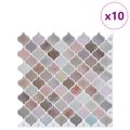 vidaXL Dlažba Lanturn 10 ks Béžová 27 x 27 cm Polyuretán a PET
