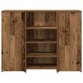 vidaXL Recepčný stôl staré drevo 135x50x103,5 cm kompozitné drevo